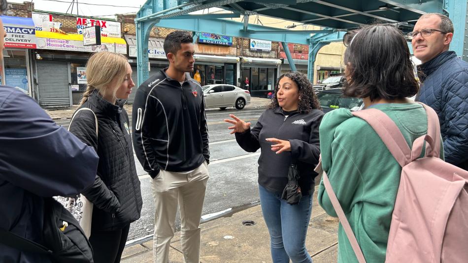 Students with a nonprofit organization in Philadelphia