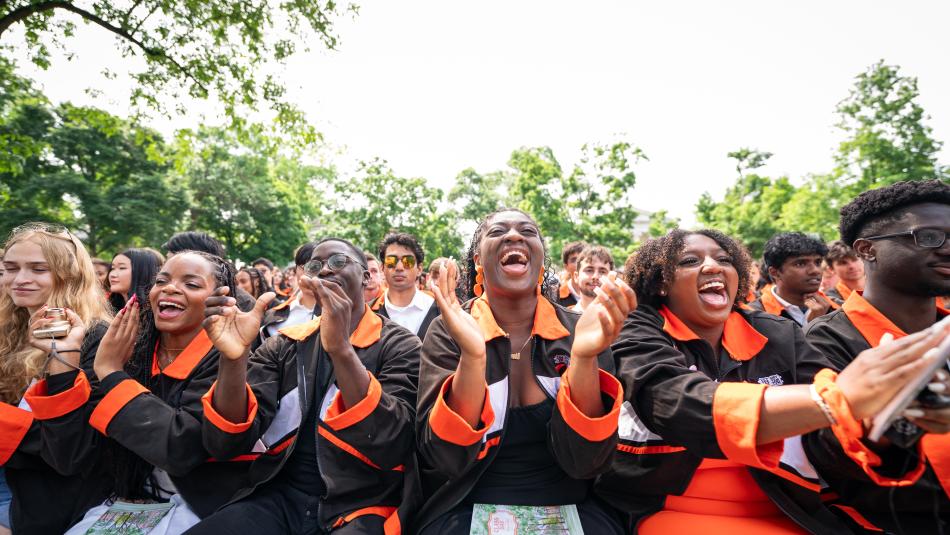Students clapping on the Class Day celebration