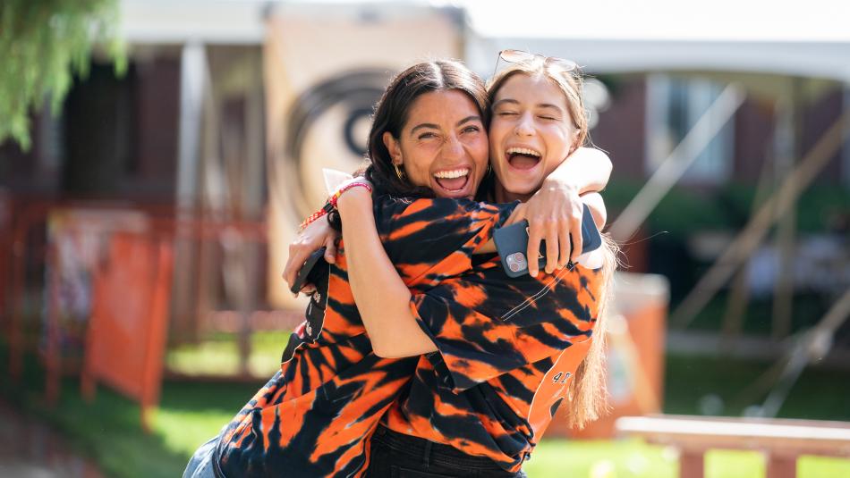 Students hugging