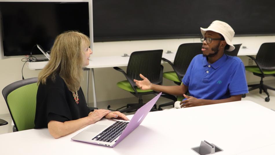 Student with a Career Adviser