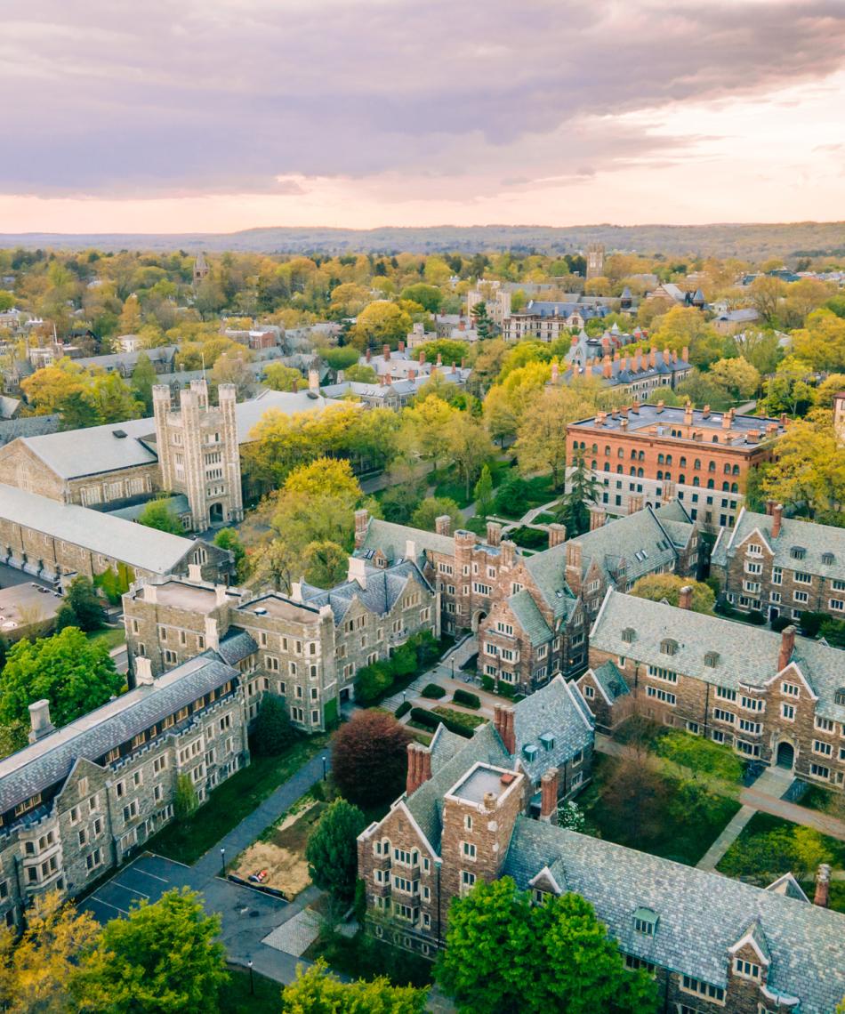 Birds eye view of campus
