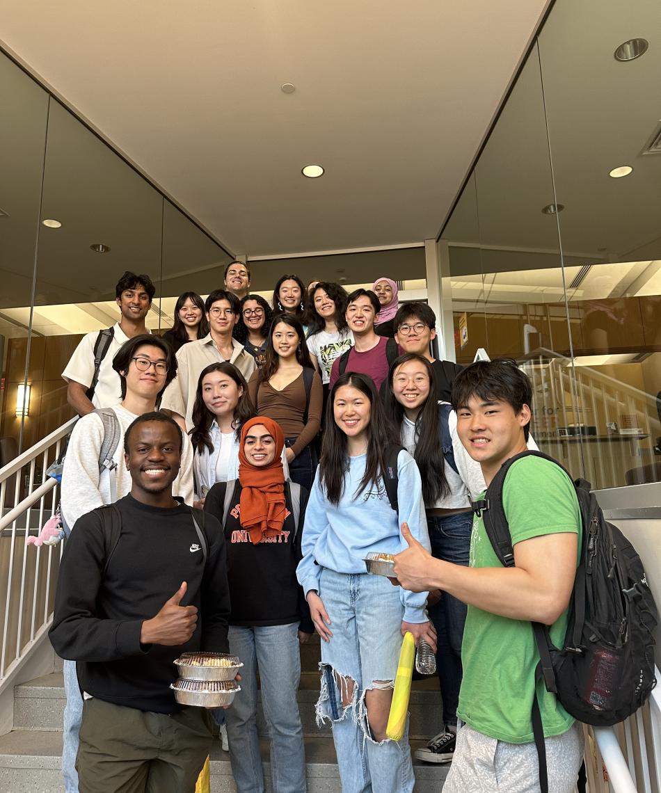 A cohort of peer career advisers posing for a photo