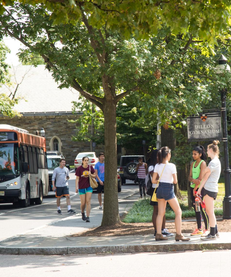 Students on campus 