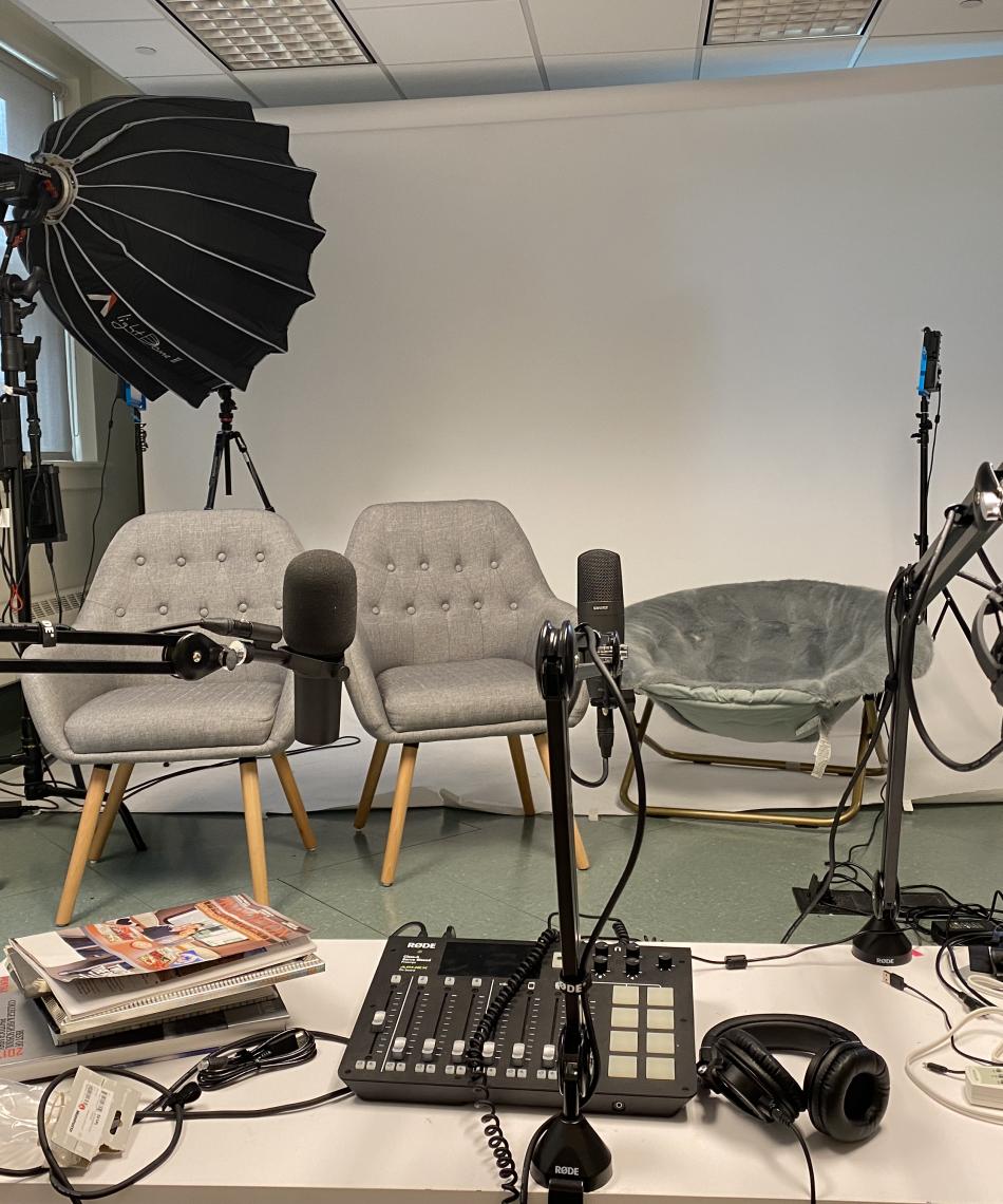 Video production studio with equiptment