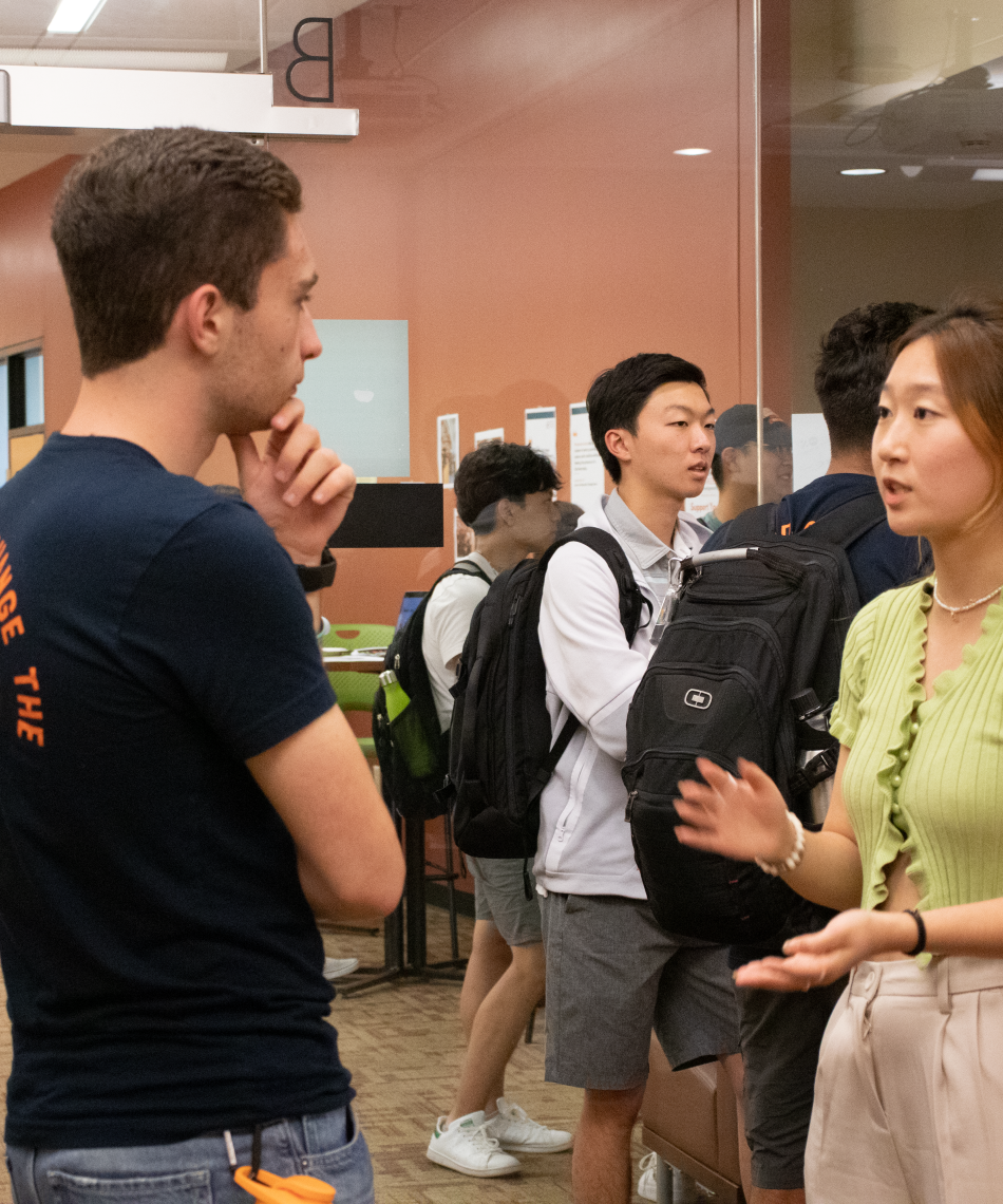Students talking