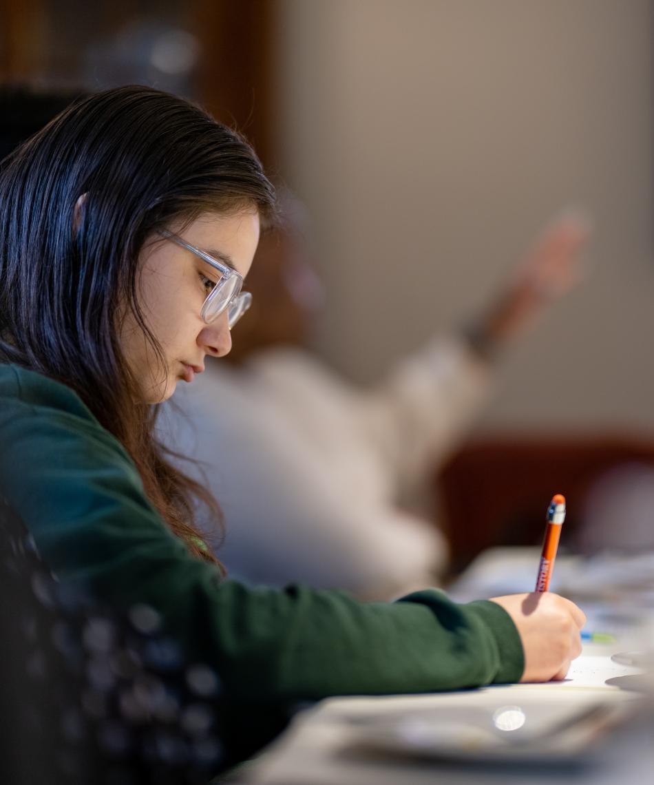 Student writing