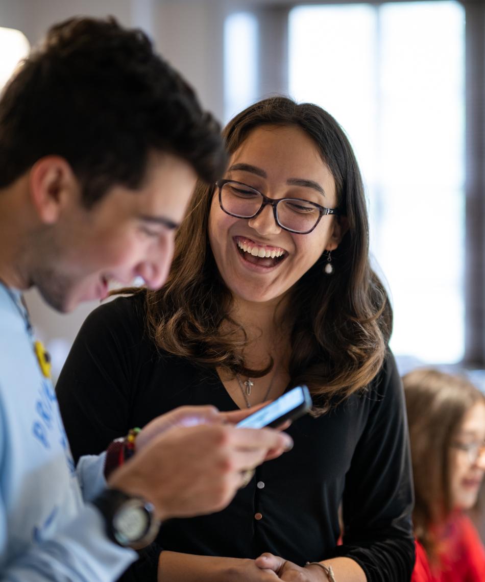 Students laughing