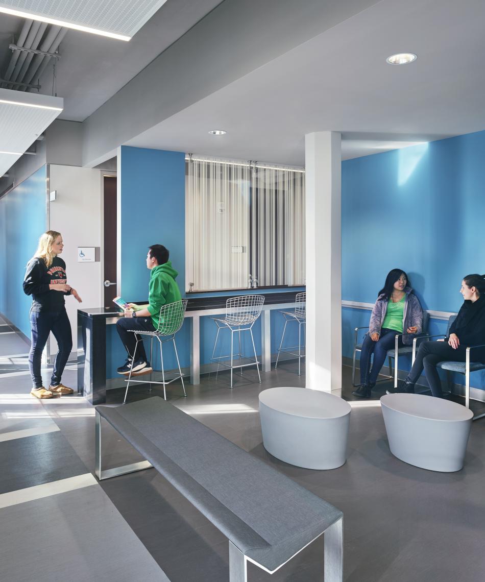 Students in health center 
