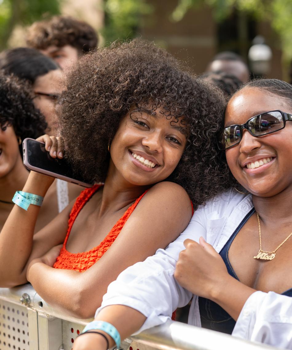 Students smiling for a picture