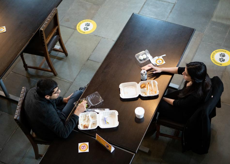 Students at the dining hall