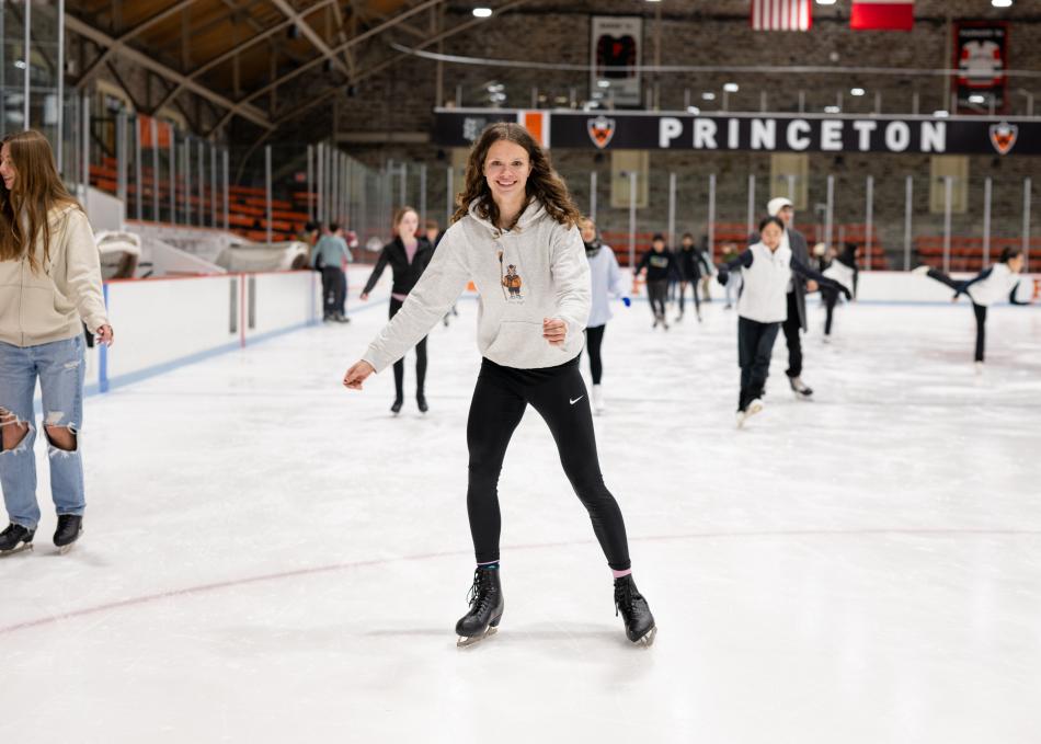 Student ice skating