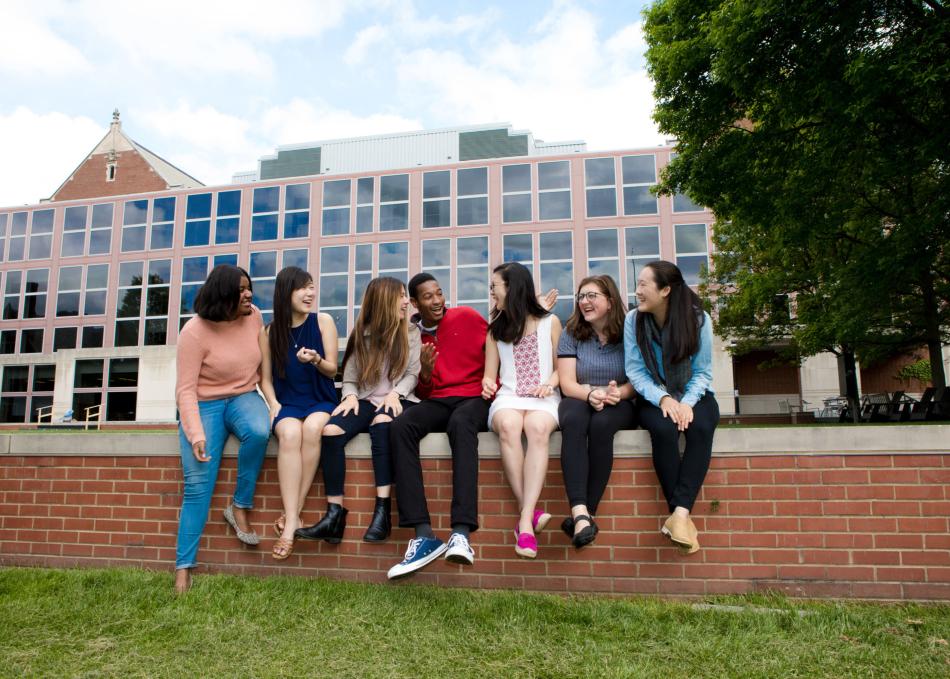 Students happy on campus