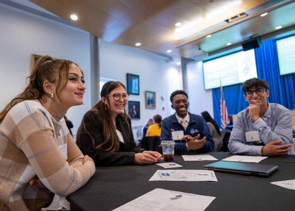 students sitting at a table