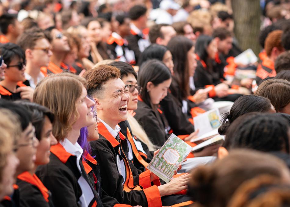 Students smiling during class day