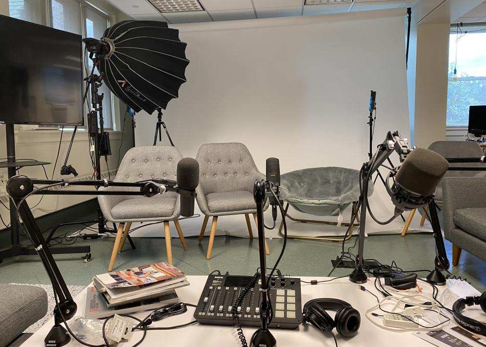Video production studio with equiptment