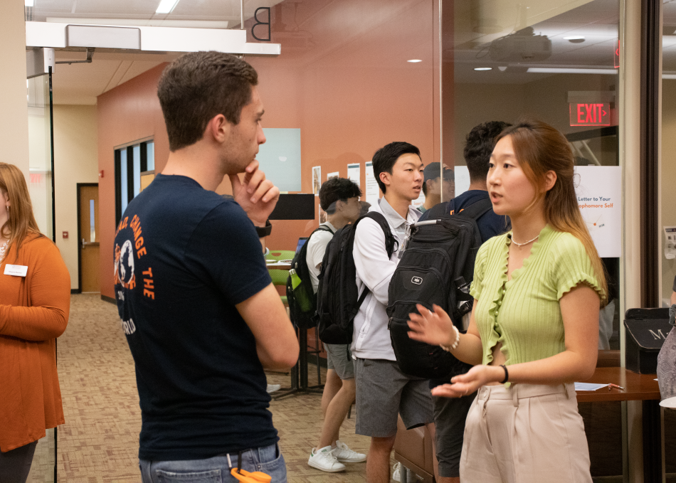 Students talking