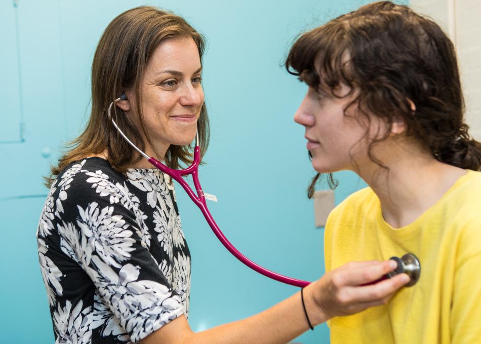 Student and a healthcare provider