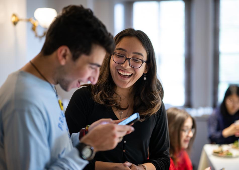 Students laughing
