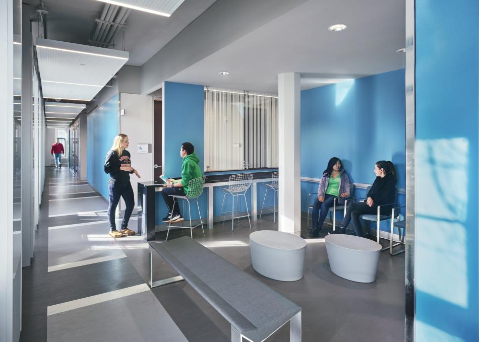 Students in health center 