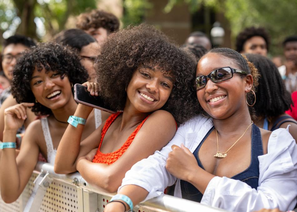 Students smiling for a picture